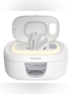 momcozy White Baby Wipe Warmer with Night Light